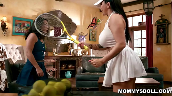Kimmy Kimm spots how cute her stepmom Romi RIan looks in her tennis outfit that she wants her to stay for some naughty fun