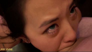 GREEN EYES ASIAN pov face fucking facial cumshot