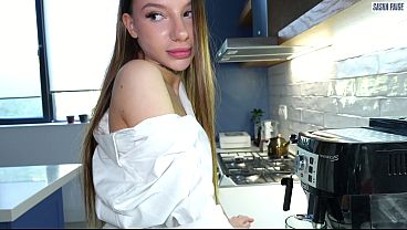 We're tasty and wet, will you fuck us? Two Extra Small Petite Girl In A Hard Threesome Fuck with An Adult Man!