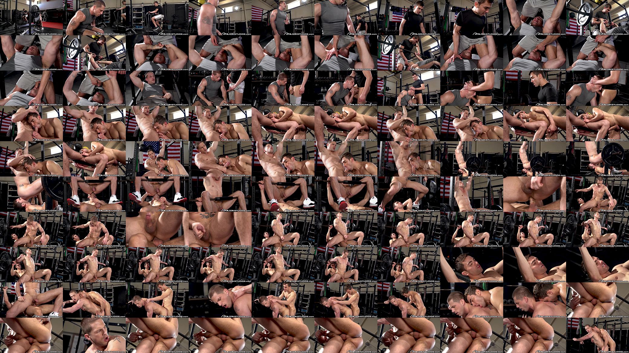 FALCON STUDIOS Roman Todd Face Fucked On The Workout Bench 预览图