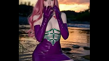 Ai generated Ai girl in the water 3