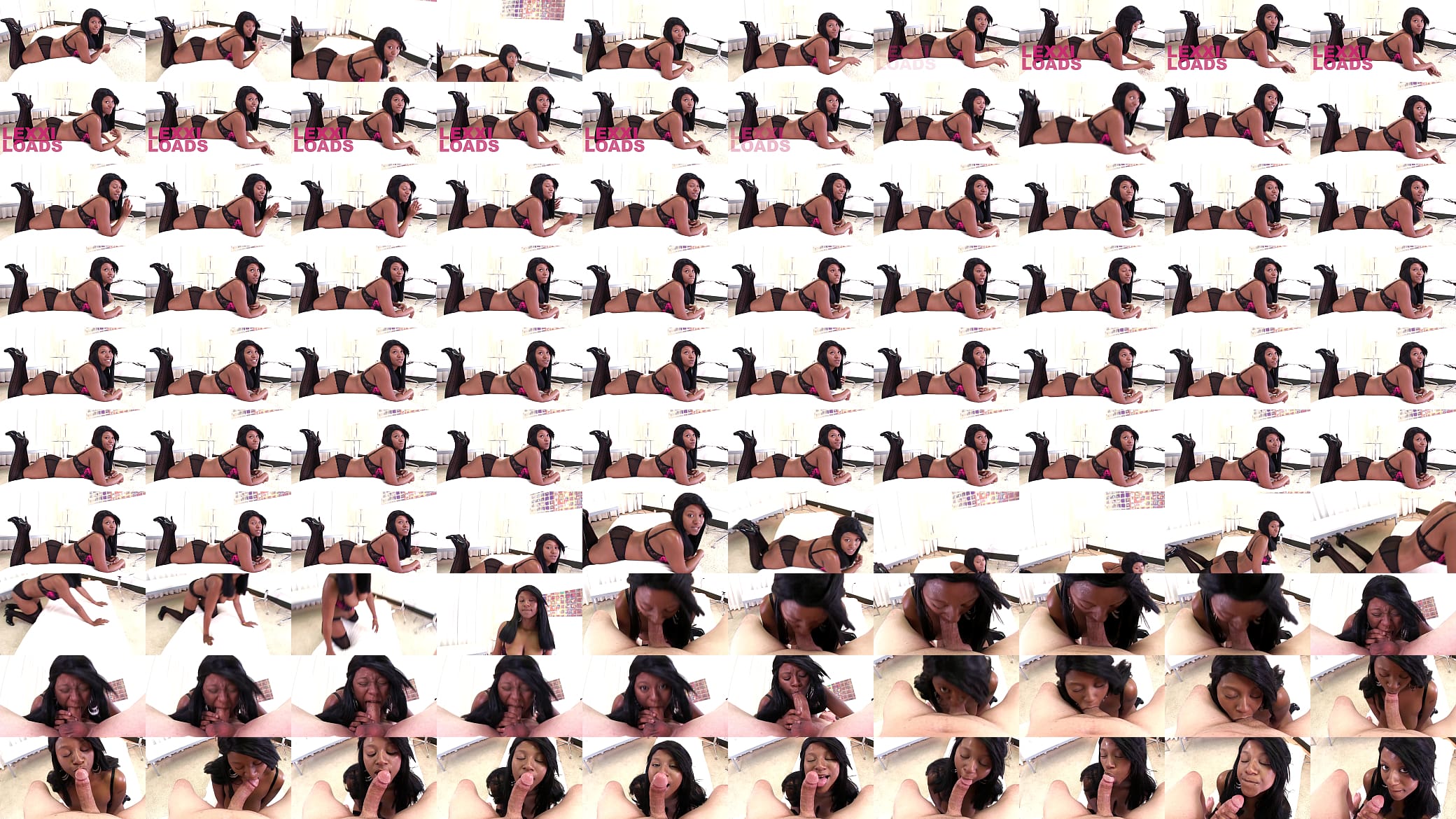 LEXXI LOADS 19 YO Ebony Huge Cock POV Blowjob Deepthroat and Cum Swallow 预览图
