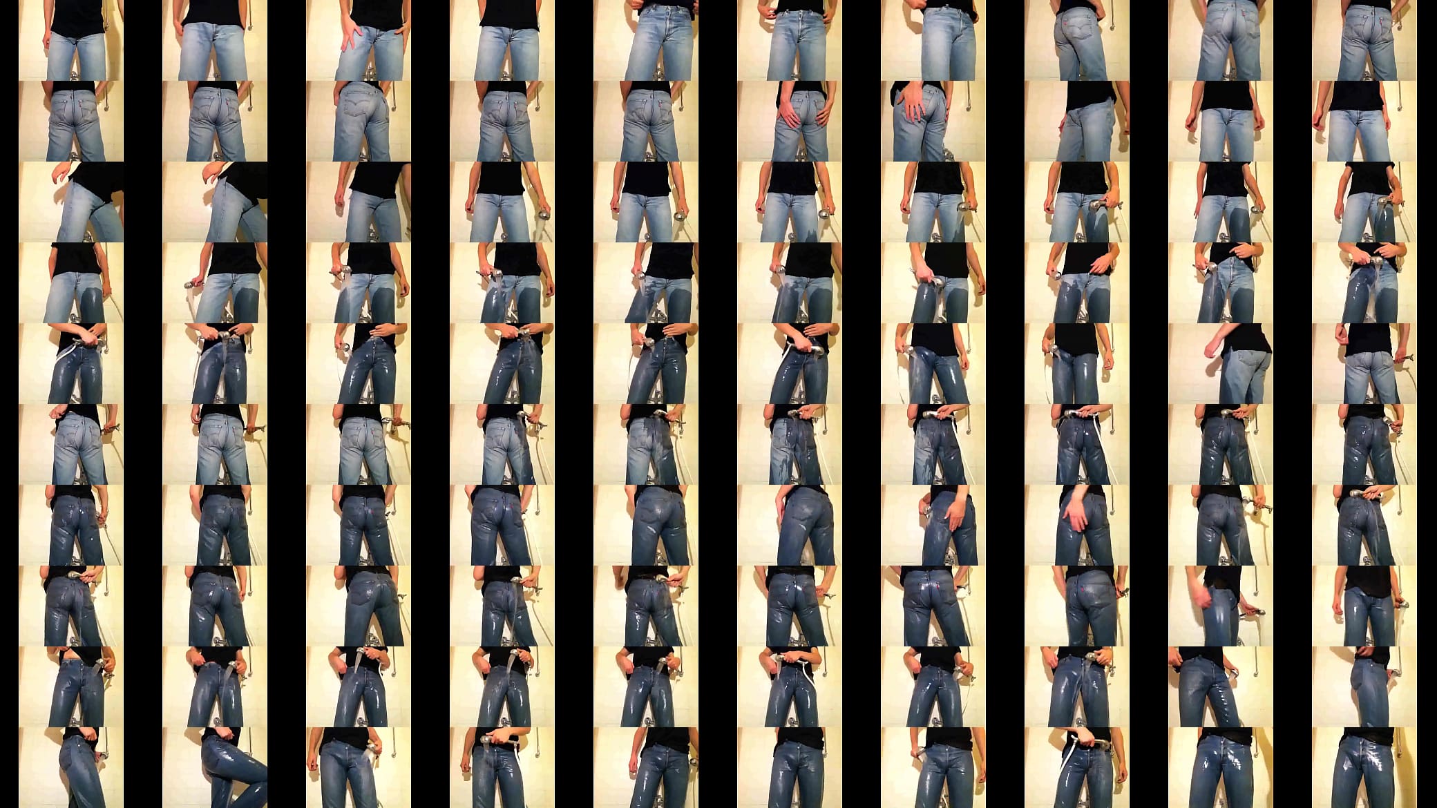 Light blue Levis 501 wet under the shower :-) 预览图