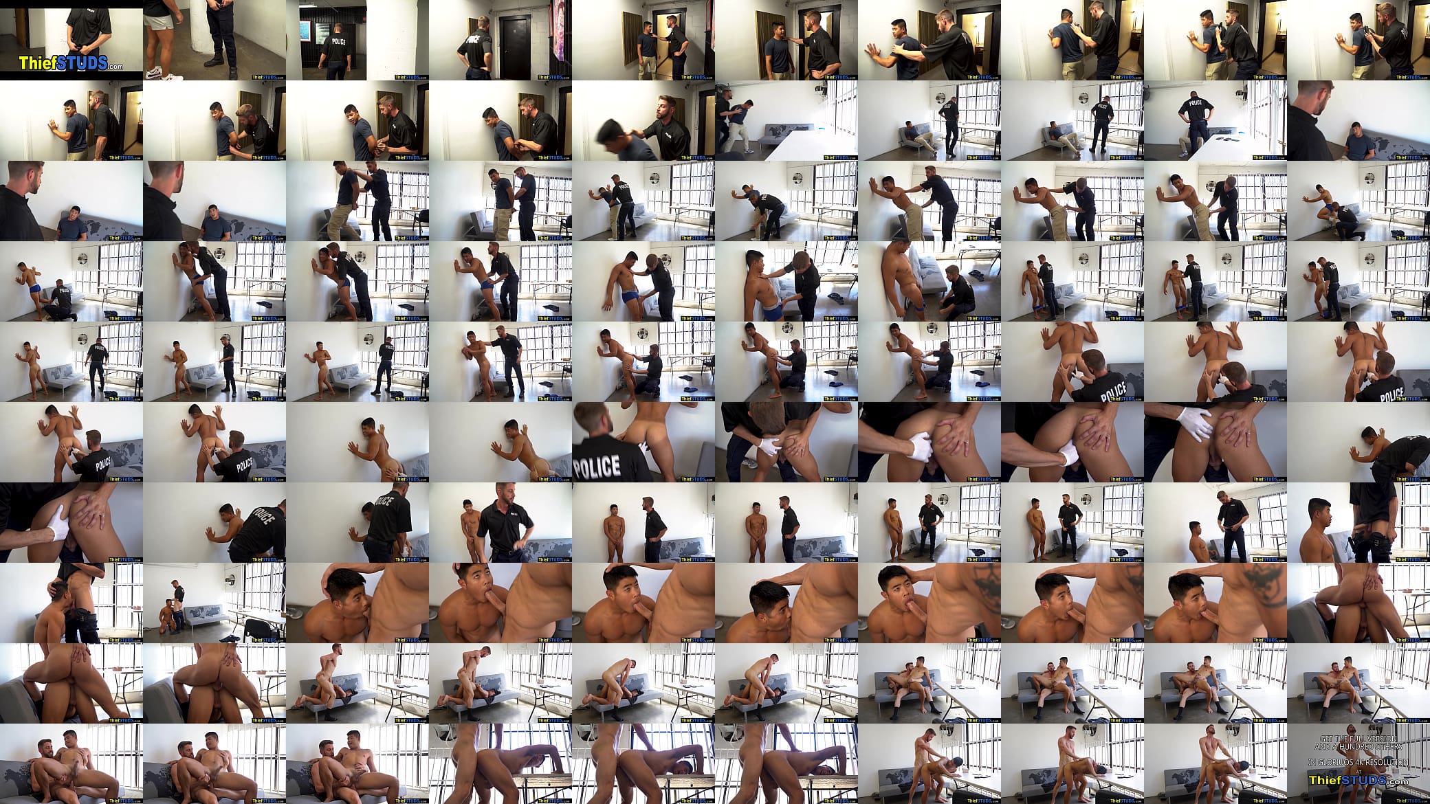 Asian teen thief Luke Truong  riding to freedom on gay LP officers big cock 预览图