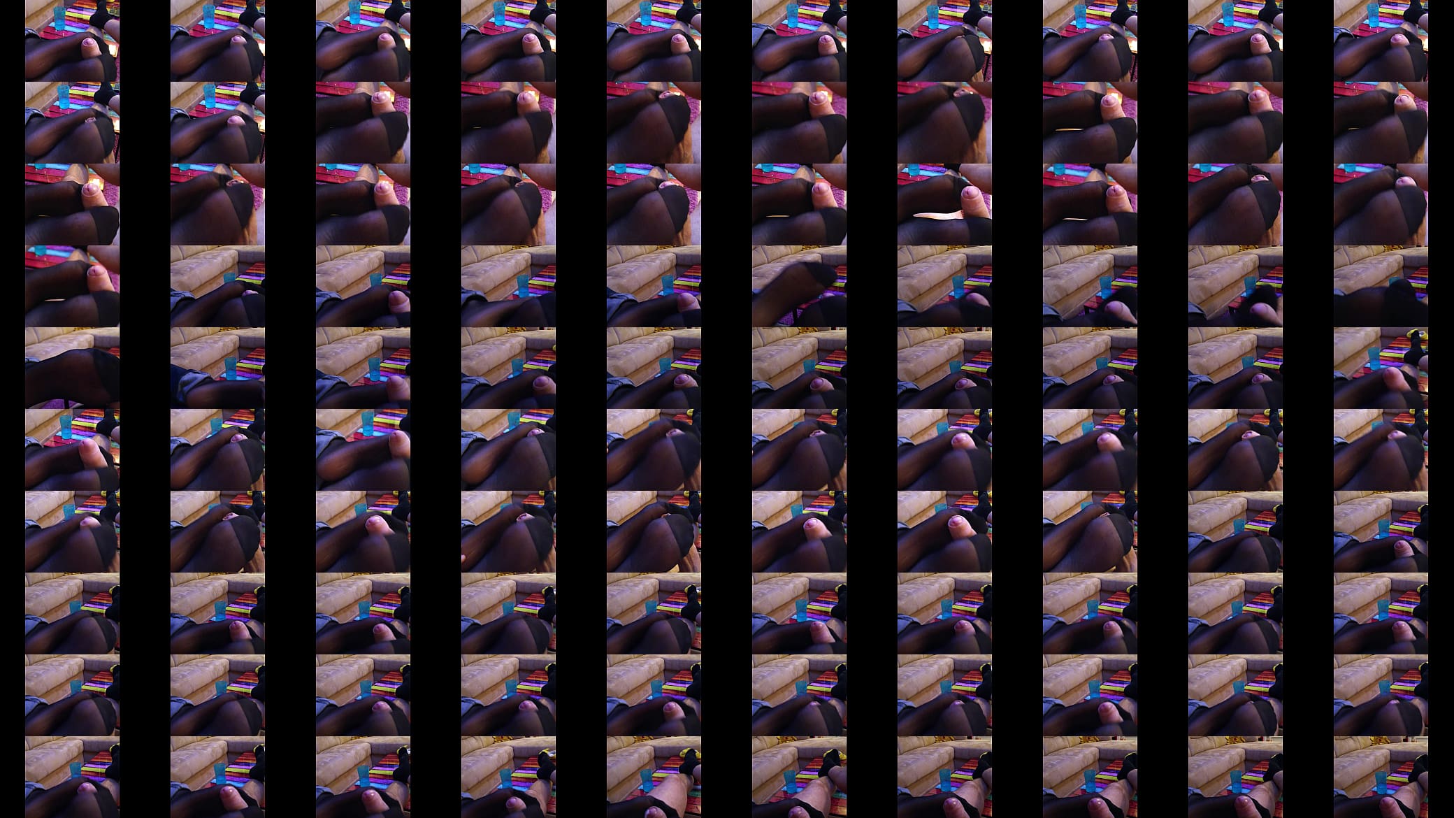 homemade footjob with black stockings 预览图