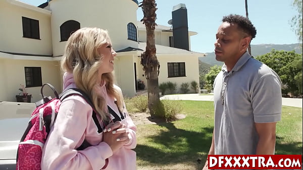 Download Video - Big black cock guy Donny Sins fucked sexy blonde teen student River Lynn