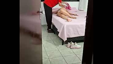 Stepdaughter arrives home from Carnival in the early morning and gives a blowjob.