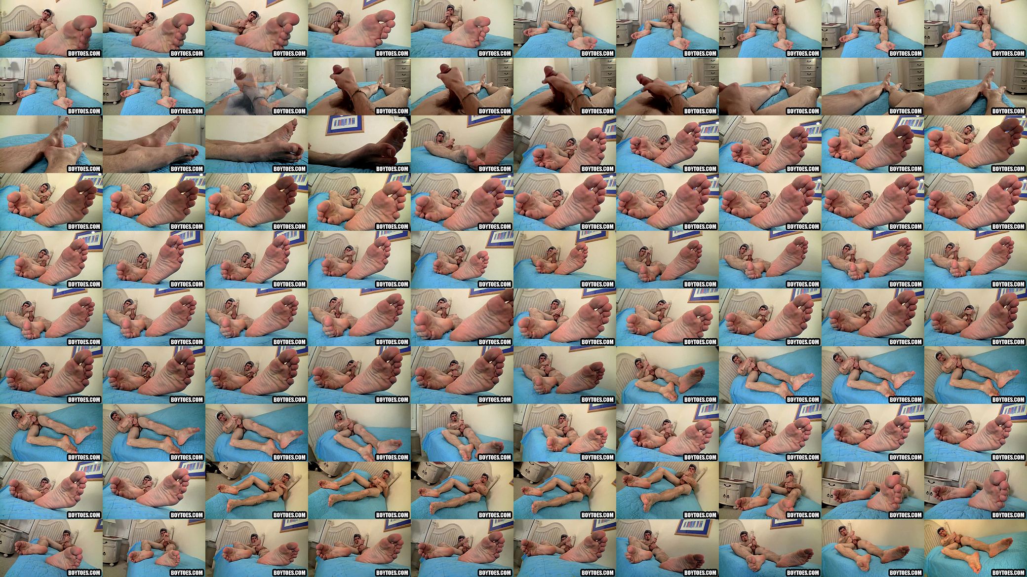 Horny stud jerks off while showing his feet off 预览图