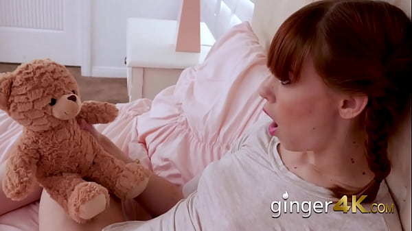 Alexa has a fetish of playing with her teddy and pussy