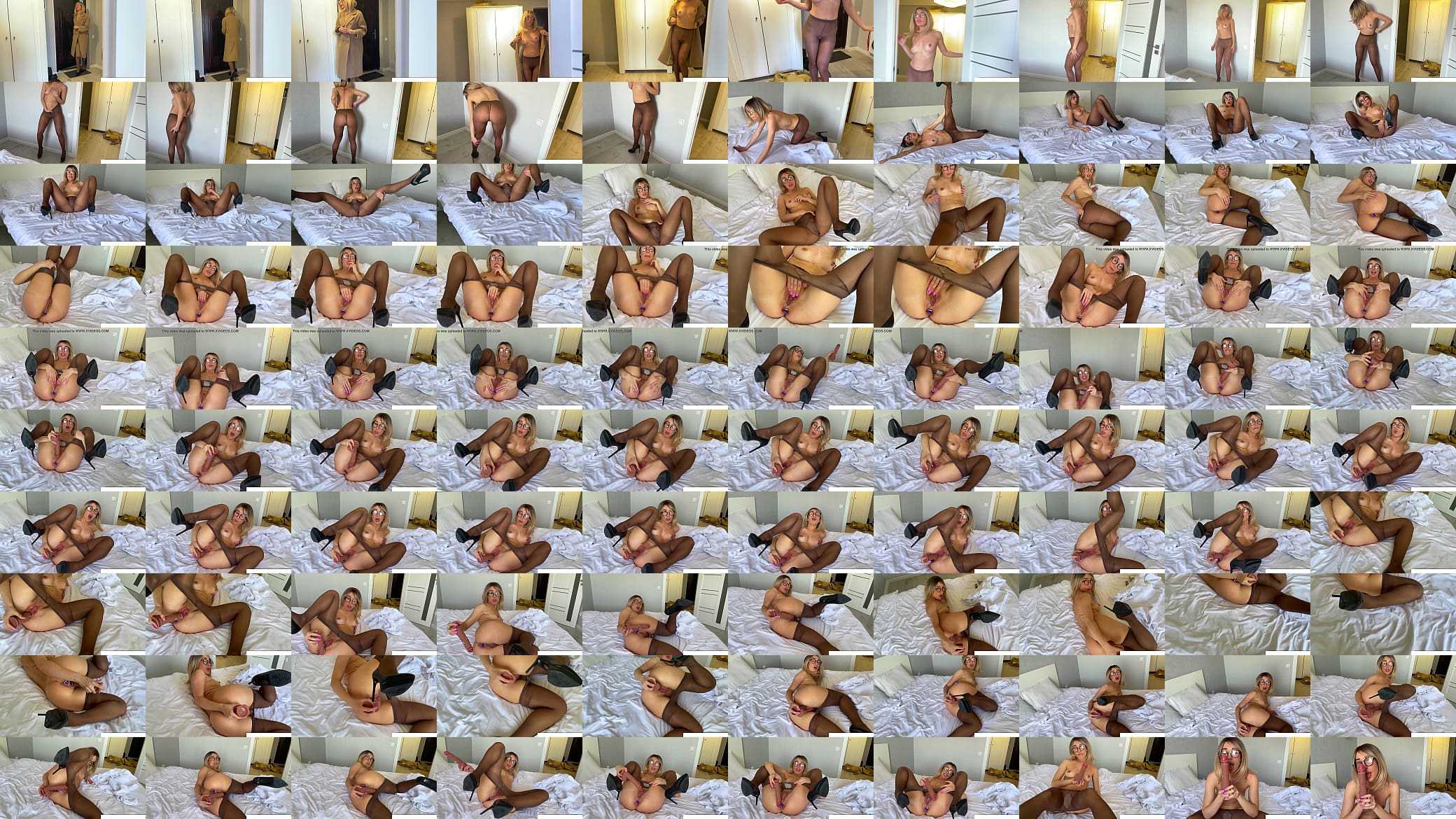 step mom in PANTYHOSE fucks herself with an anal PLUG and a big DILDO squirt 预览图