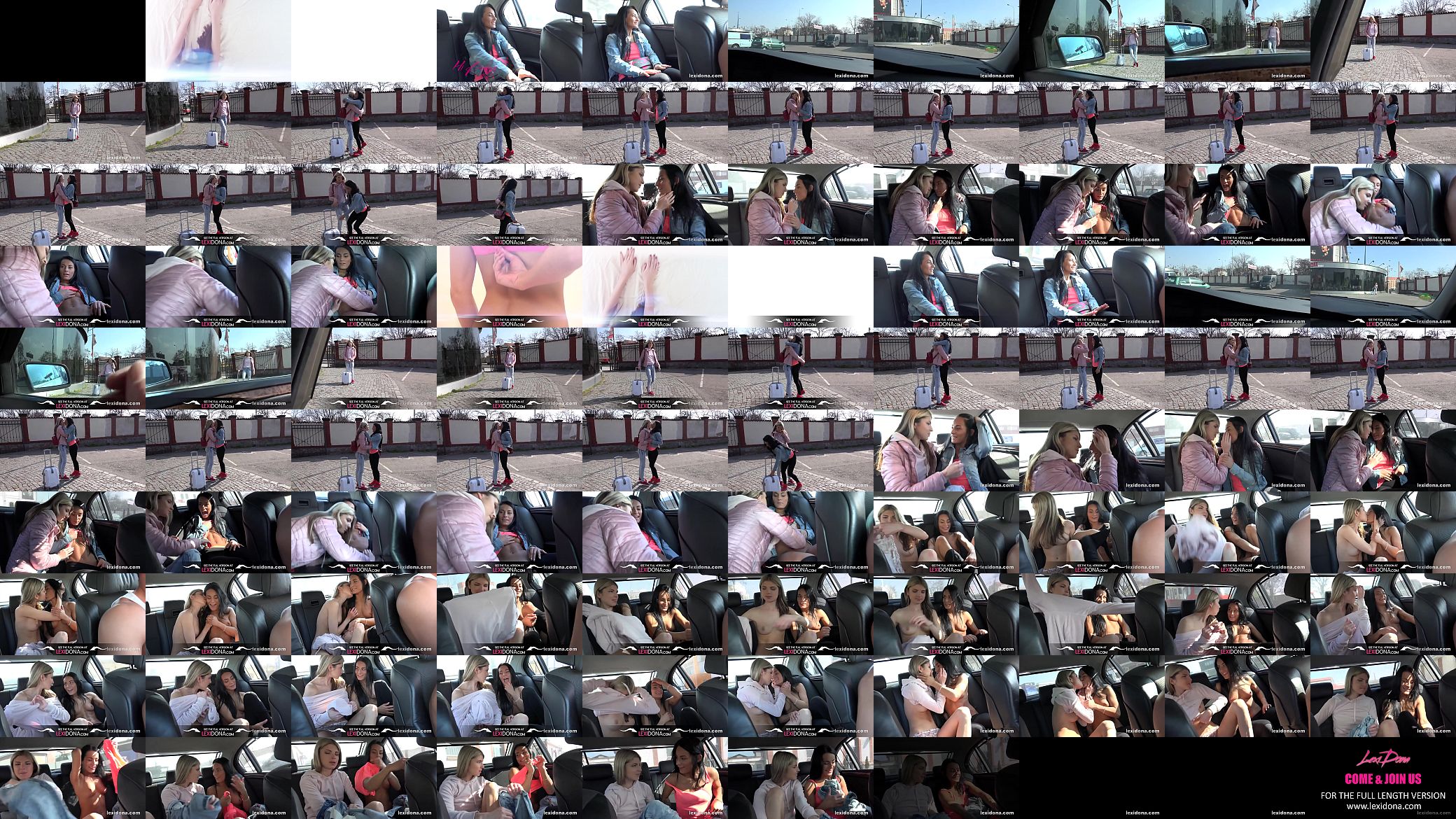 Lexi Dona and Gina Gerson play naked in a moving car 预览图