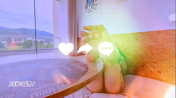 FOOTJOB masturbation - I grabbed my stepdaughter by her feet