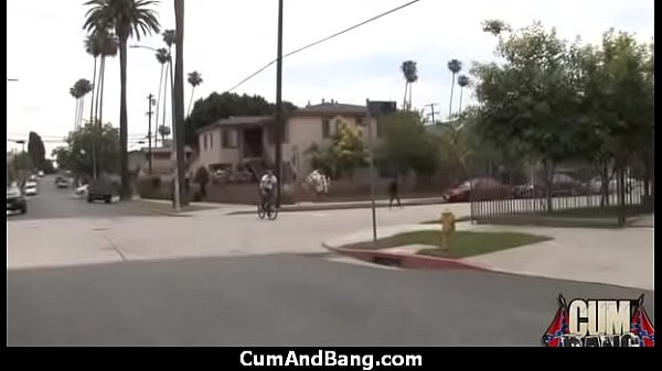 Ebony chick hard fuck in interracial group 2