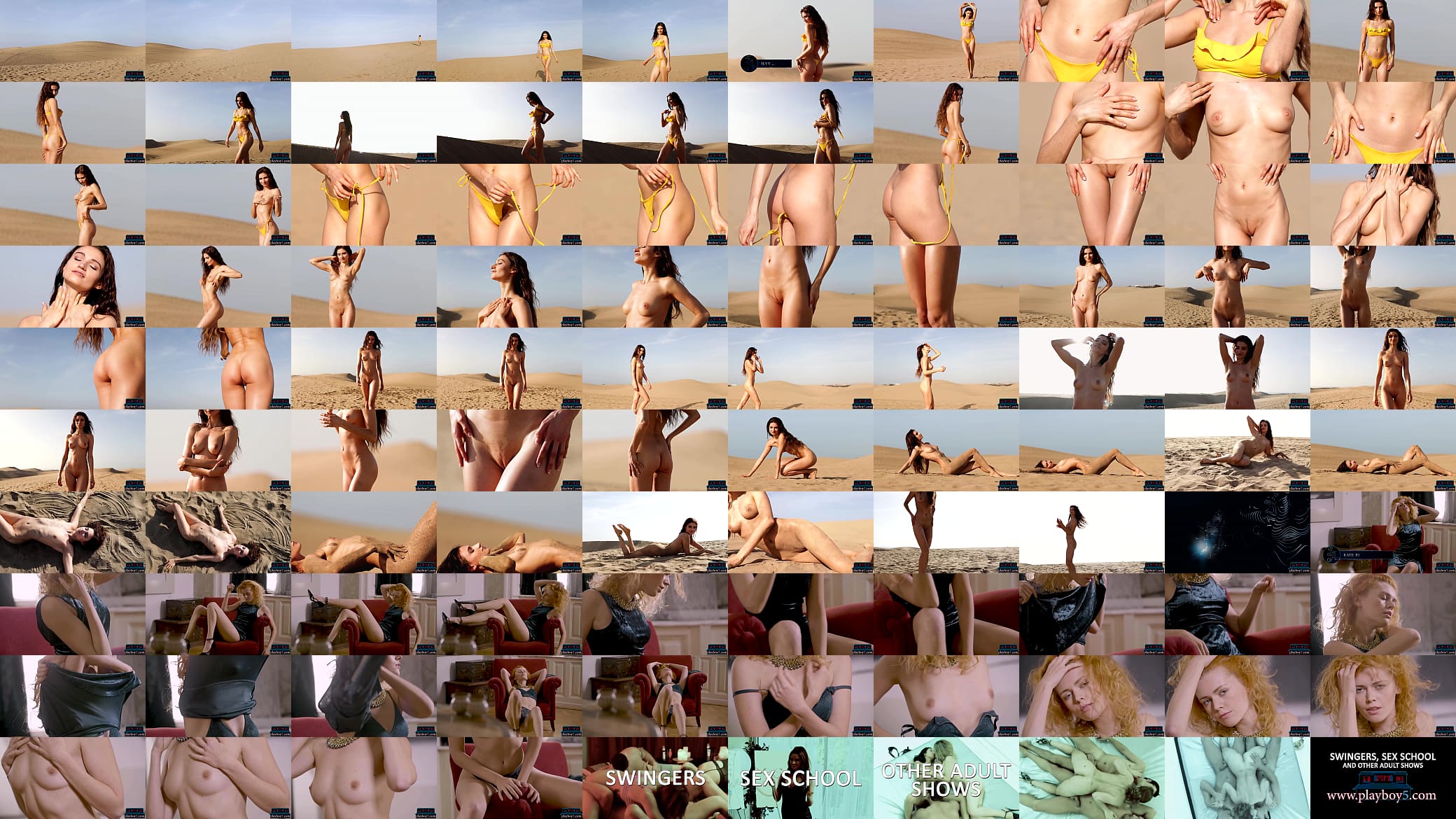 Petite Russian MILF Ilvy Kokomo strips naked outdoor in the desert 预览图