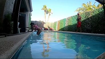 Lifeguard Fucks Slut Poolside As Crowd Watches