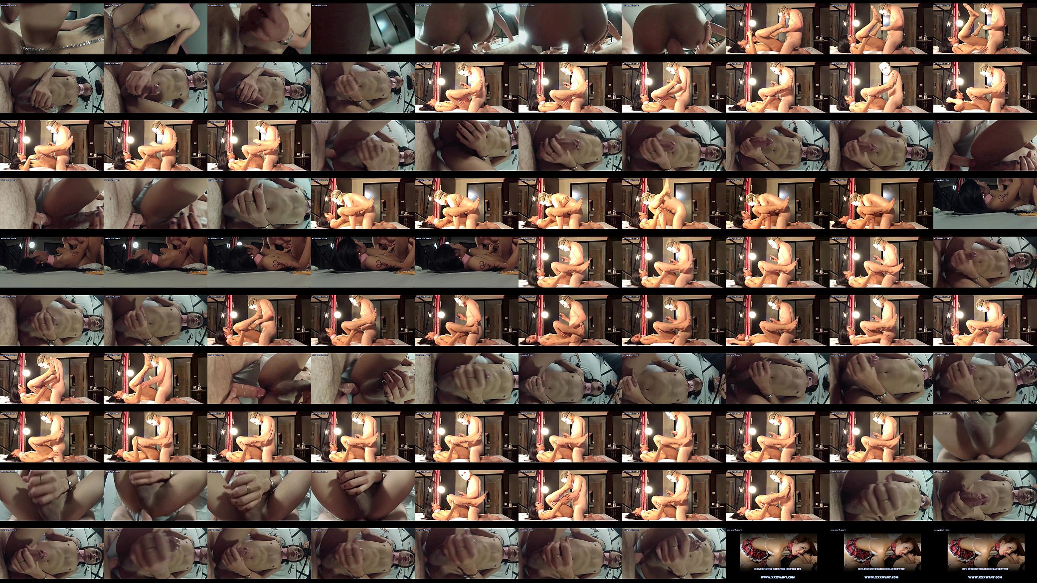 Tied up shemale gets butthole screwed hard 预览图