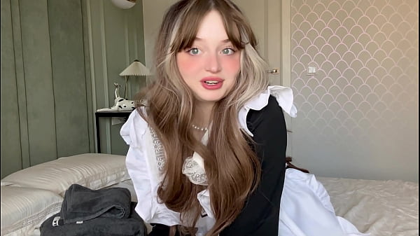 Download Video - Teen part-time sexy Maid getting caught on web camera in hotel&period; Dripping wet pussy for extra tip