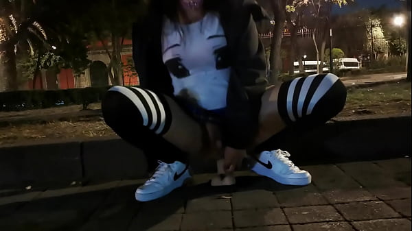 She masturbates in the park, a boy comes over and makes her a jacket to get the milk