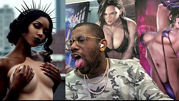 Beautiful White Chocolate Ebony Babe Being A Fucking Cock Tease, AI Generated