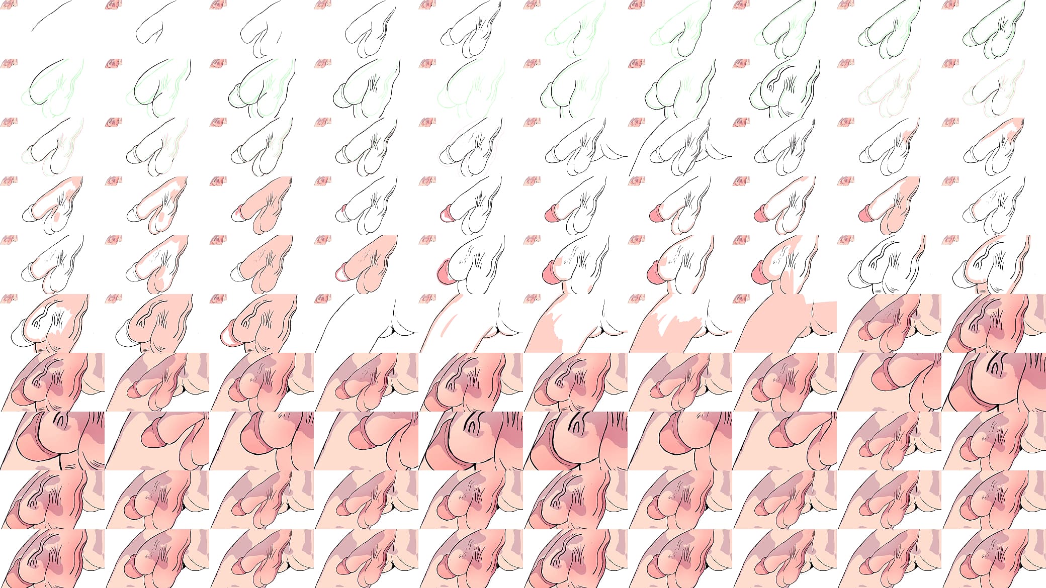 Dick Growth Animation 1026 (From a small dick to a huge dick) 预览图