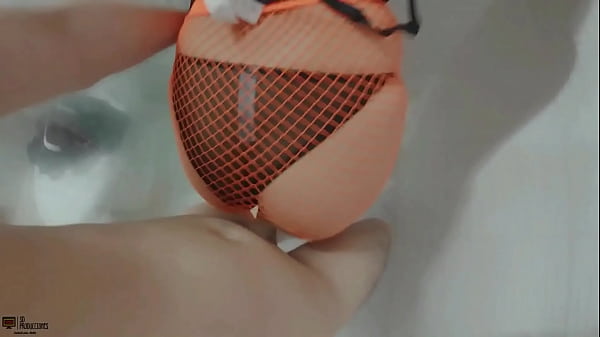 I fuck my beautiful stepsister Mafer in the shower with her fishnet stockings