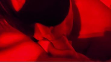 BBW loves to suck my cock while jacking me off! Red Light Videos #3 8 min