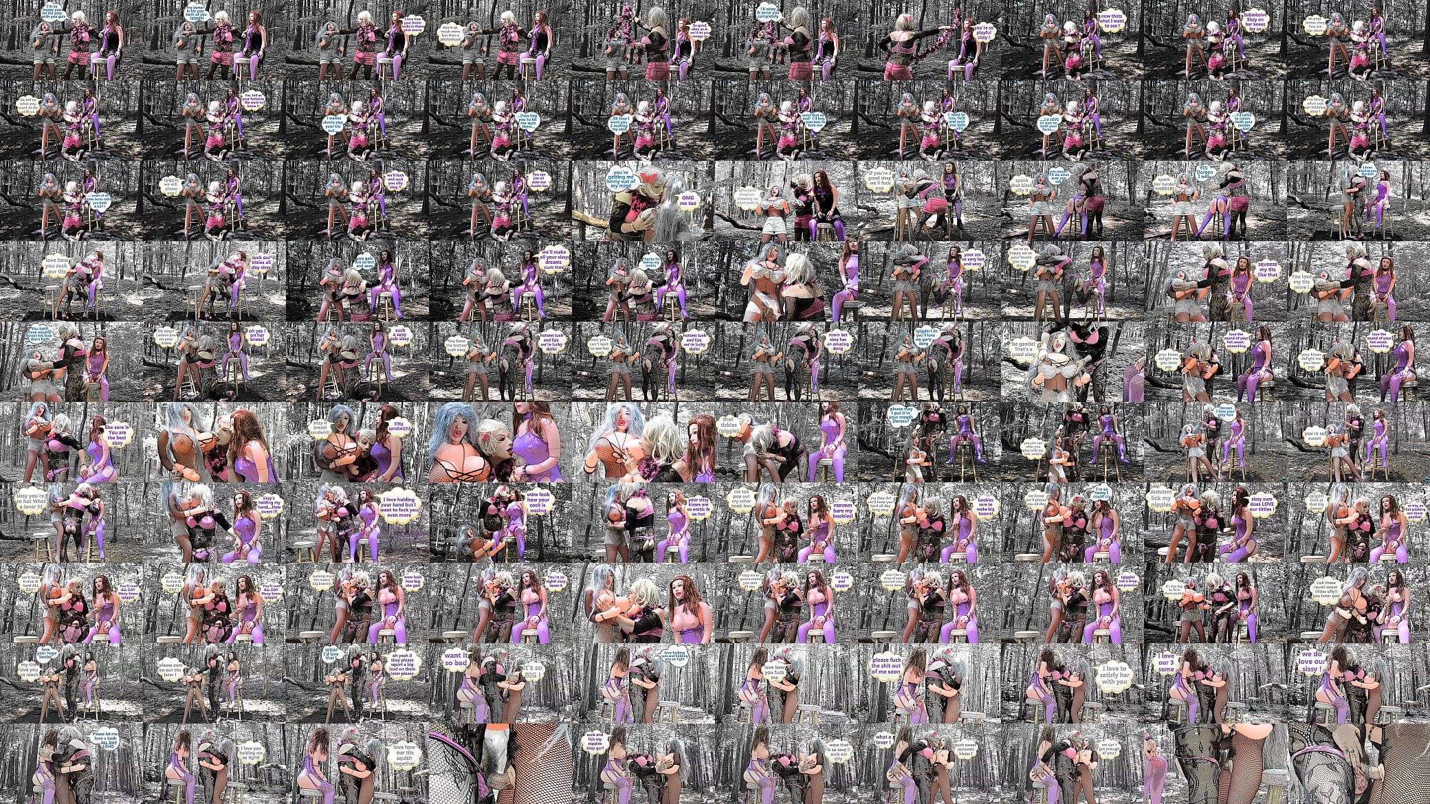Sexy Sissy romancing two blow up dolls part 1 cartoon slideshow 预览图