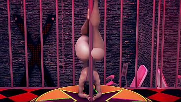 Big Strip Girl Shows Her Skills On Pole