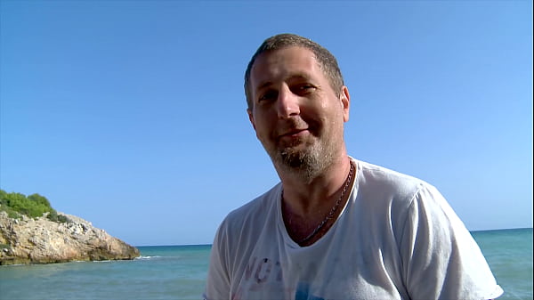 Hot blonde fucked on the beach