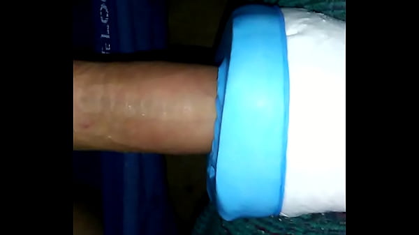 Teen fucks a homemade flesh light