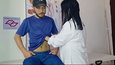 The nurse NEEDS to remove semen from the patient to end his erection!
