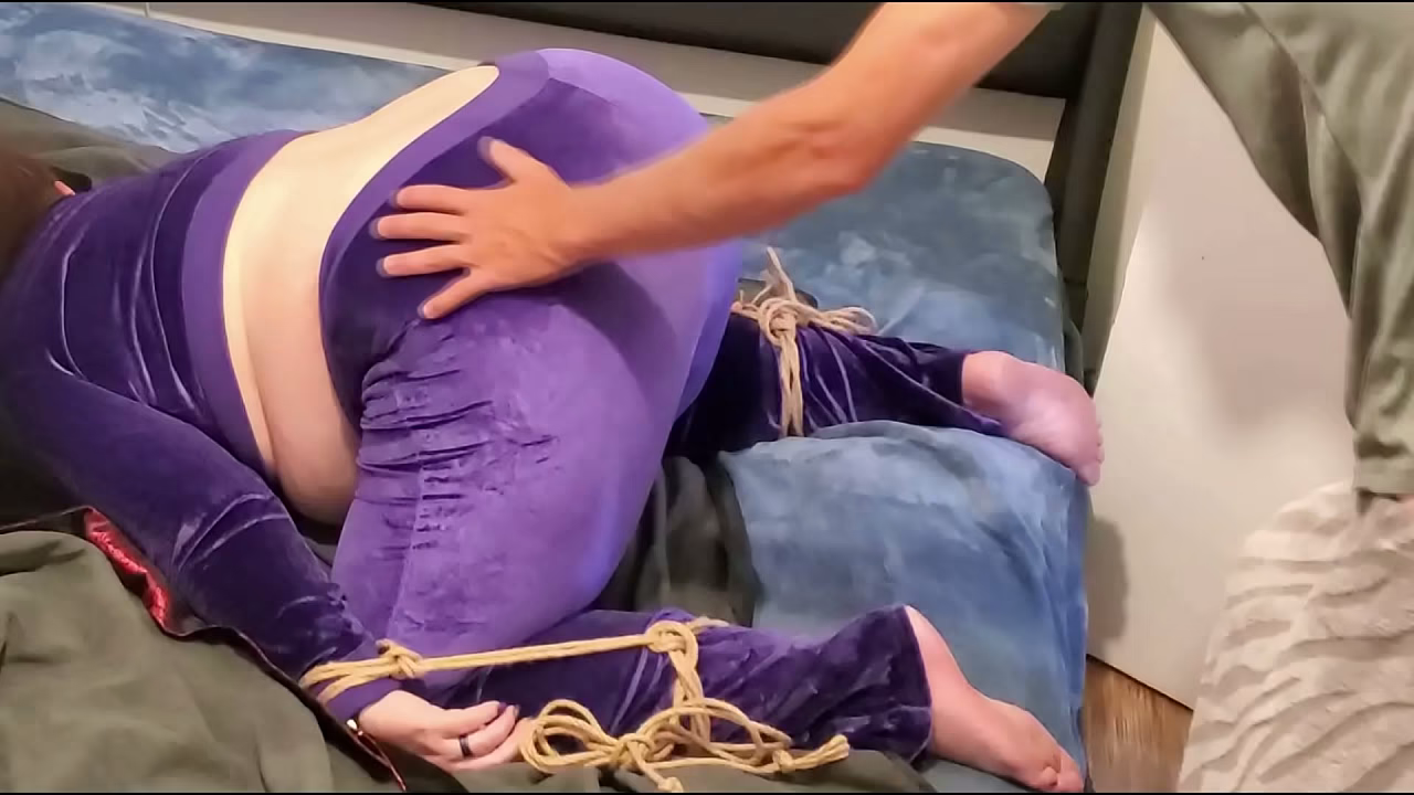 Big Beautiful Submissive MILF Slut Get Flogged In Purple Velour Tracksuit &amp_ Fucked!