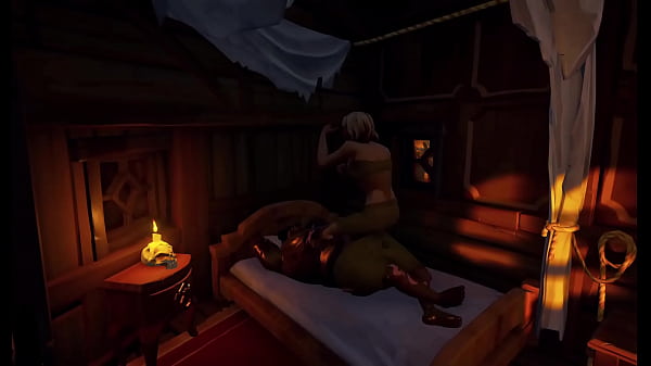 Big Man in Sea of Thieves has a good time on the bed