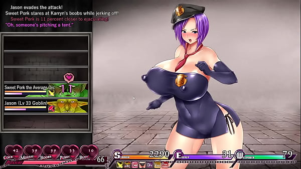 Karryn's prison - Riot on level 3!! busty warden takes on horny riot