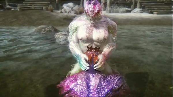 Deux Argoniens Sexy S'amusant Dans L'eau (Skyrim)
