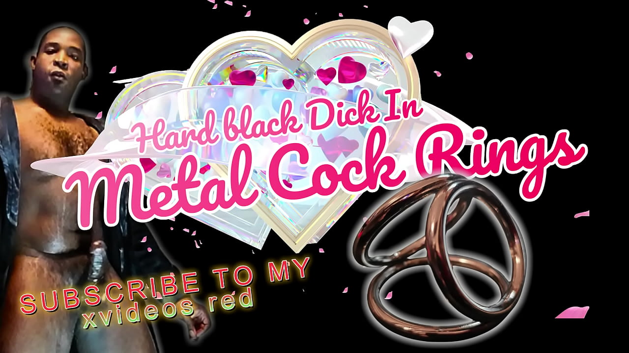 Mega polla negra dura metida en un anillo de metal caliente
                   hardcore big cock handjob masturbation masturbate horny big cock big dick cockring bbc black cock oiled cock metal cockring muchos negros