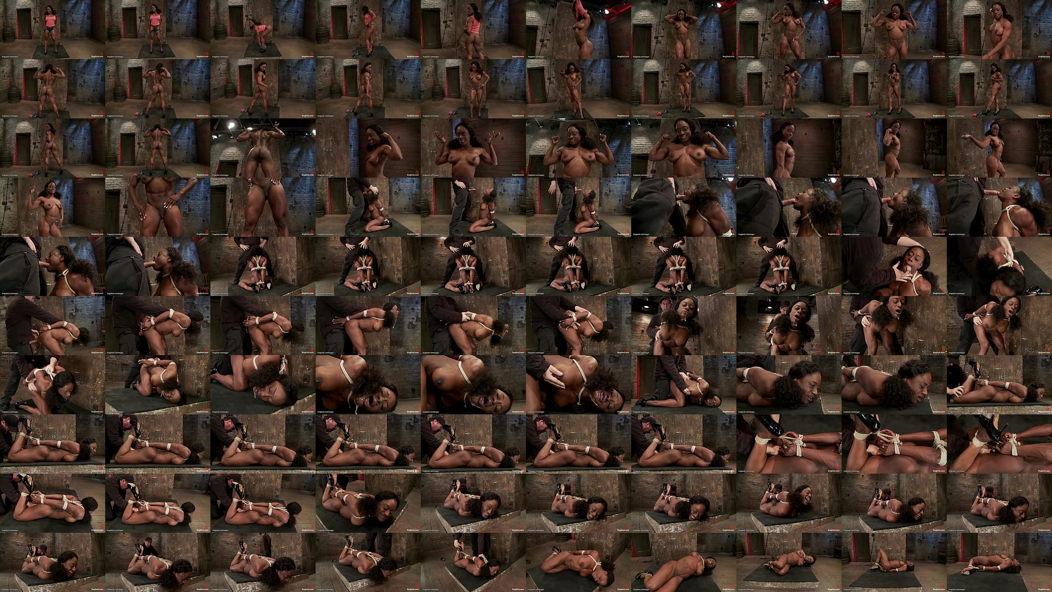 Hogtied ebony bodybuilder fucked 预览图