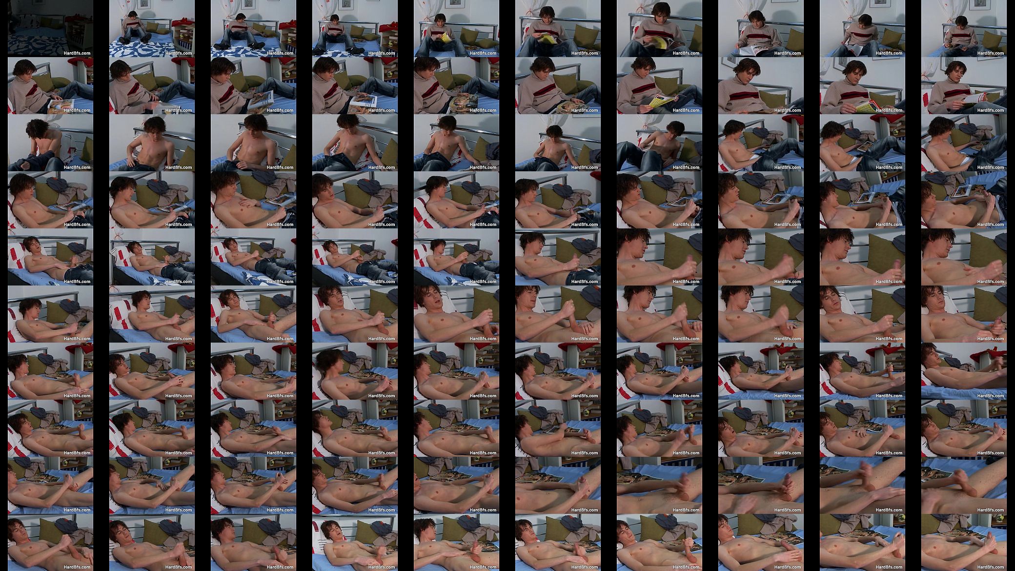 White guy plays with his naked body 预览图