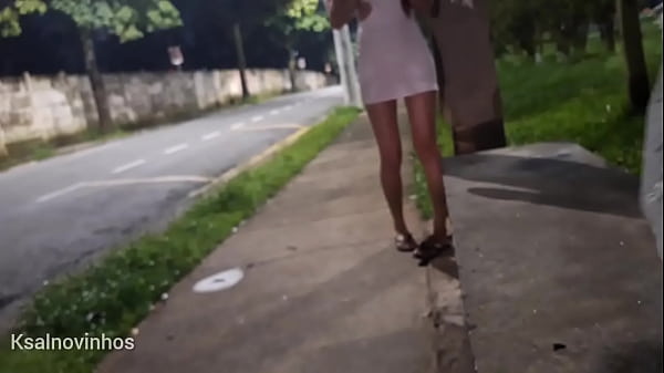 Risky masturbation with a beautiful redhead at the bus stop!
