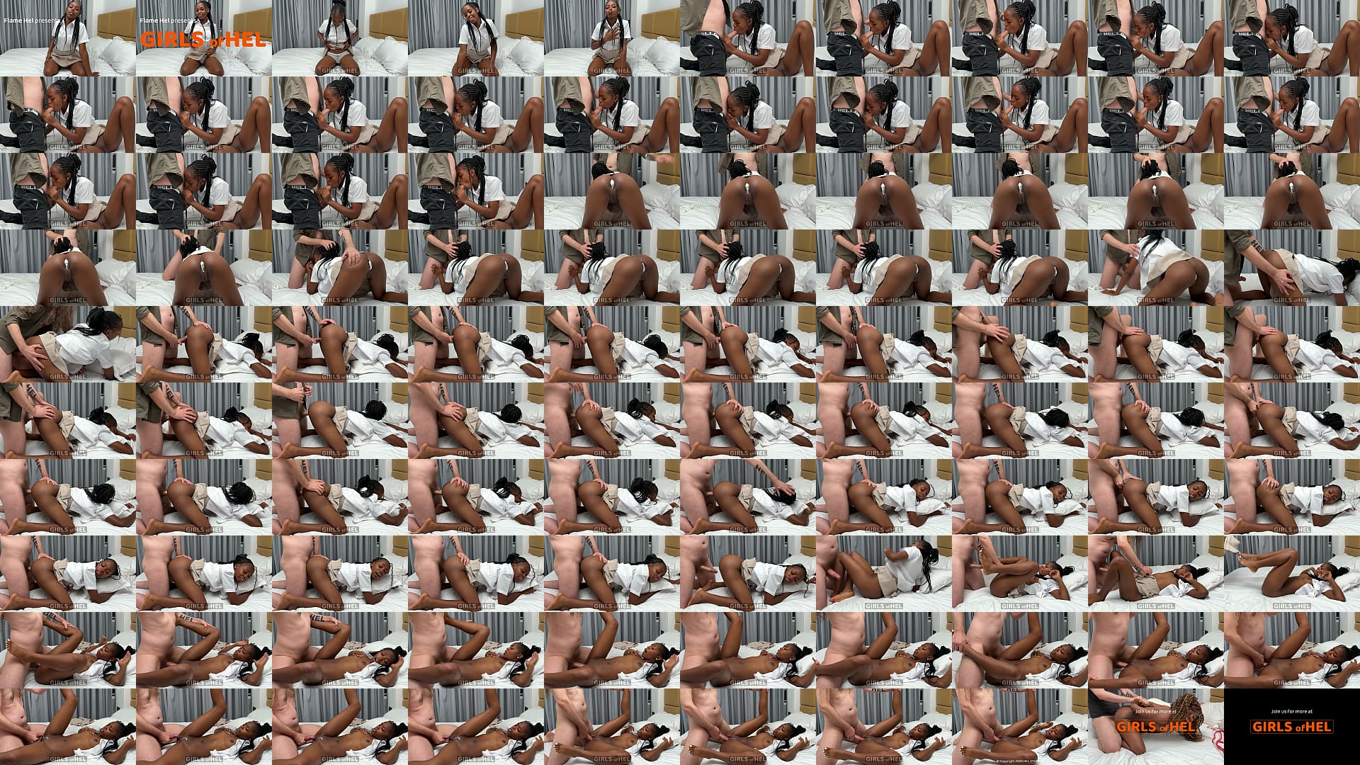 Teacher fucks slutty ebony college girl who wears a shiny metal butt plug 预览图