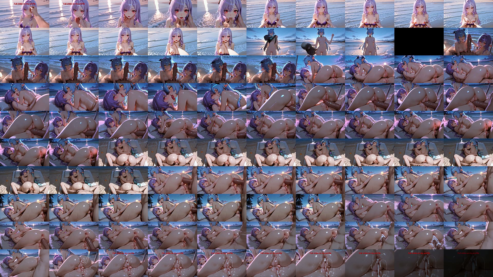 Teaser Zenless Zone Zero Island Threesome - AI Generated 预览图