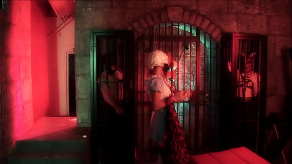 A threesome with Lucy Bell a slut with dark hair gets fucked in the ass