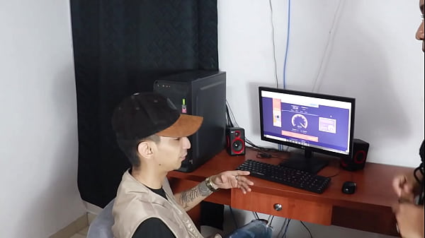 An internet technician is coming to fix my Wi-Fi, but I'm showing him my tits so he'll fuck me. I have a fetish for fucking internet technicians.