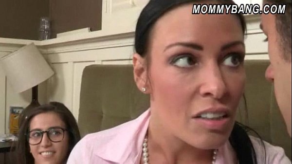 Bushy teen April Oneil and her stepmom Vanilla Deville threeway