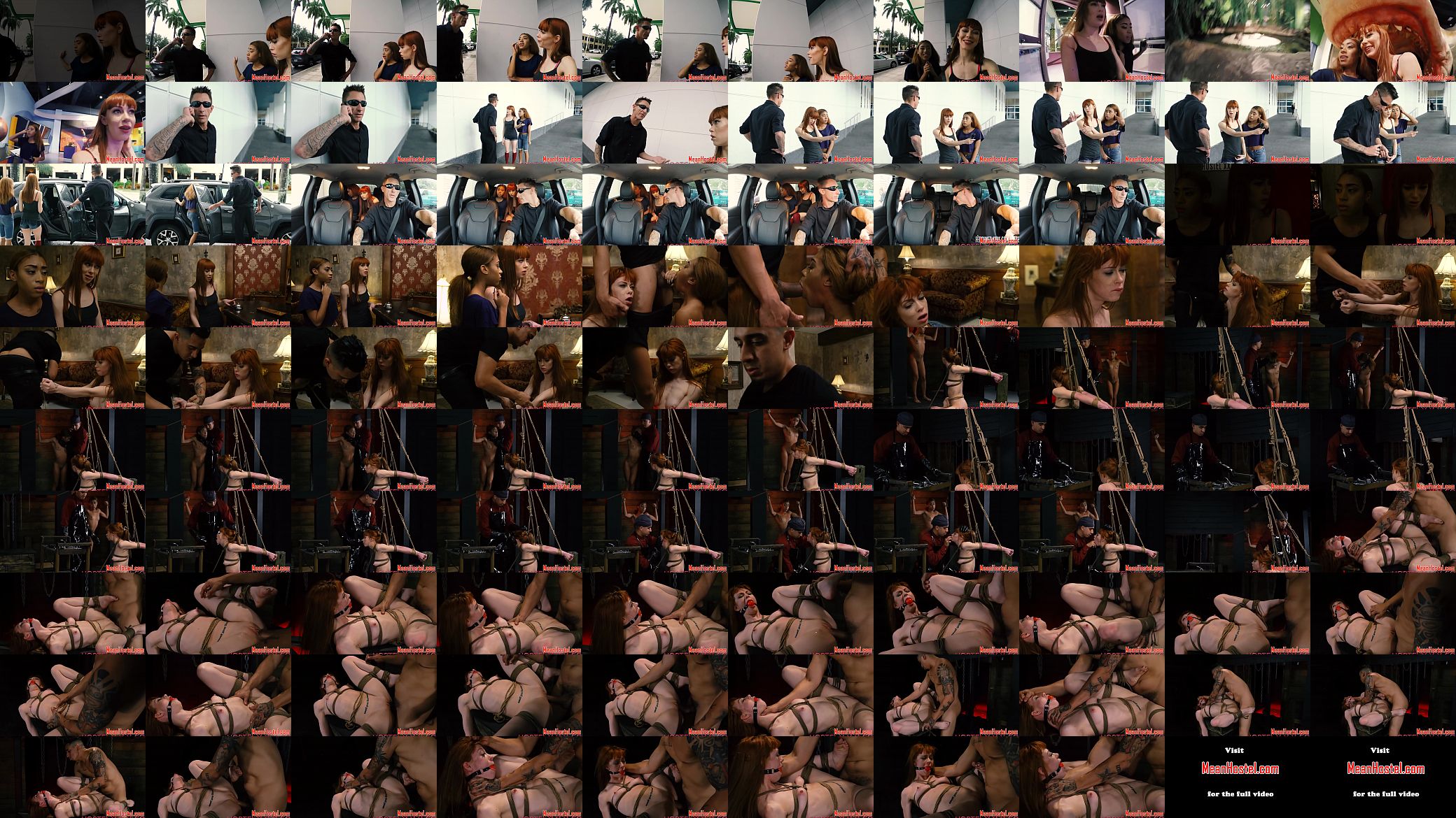 Roughfucked redhead teen gagging in BDSM 预览图