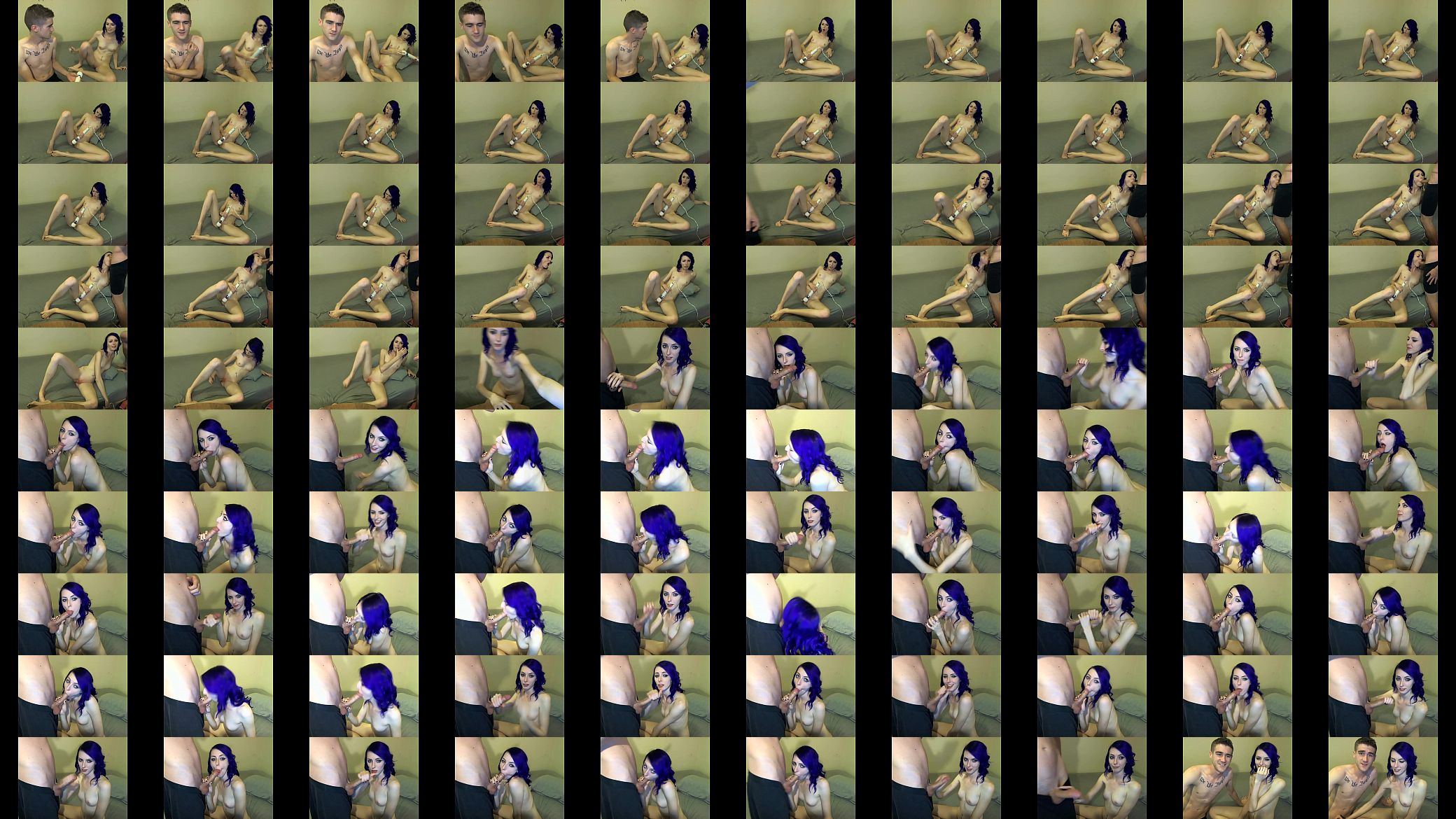 Skinny Teen Masturbates and Sucks Dick On Webcam 预览图