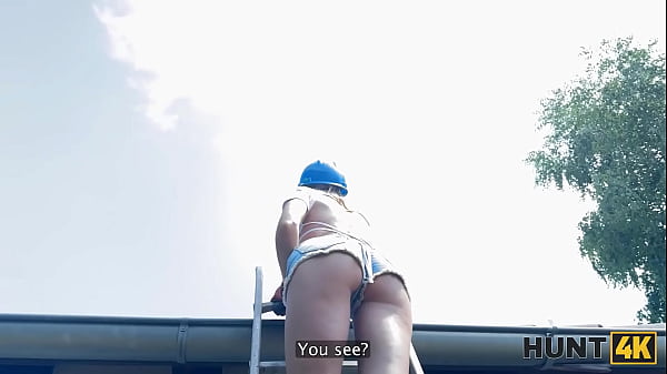 HUNT4K. Hunter seduced a handywoman, her BF caught them and saw Hunter’s cumshot inside her pussy