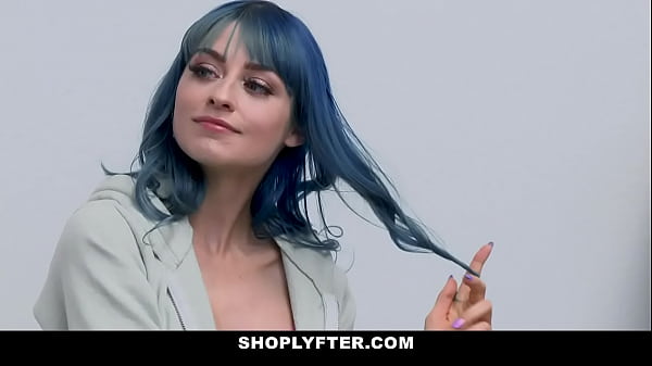 Blue haired teen criminal creampied by an officer