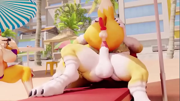 Download Video - Femboy Renamon gets fucked by a futanari taomon