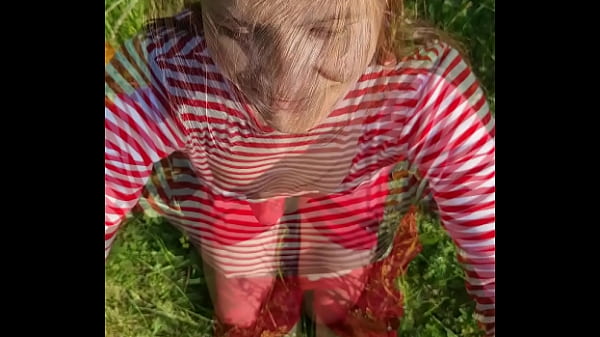 Fucked the wet girl in her little slobbery mouth in a hot summer day